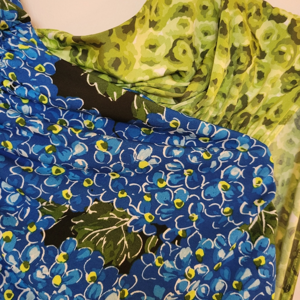 💥Last One💥Zara Woman FW21 Floral Print Dress Blur Green Cut Out - Picture 11 of 12